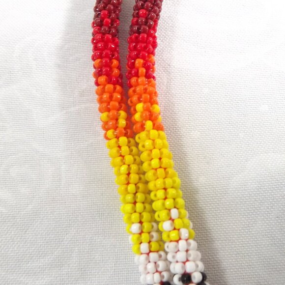 Hand Crafted Multicolor Beaded Lanyard - Picture 3 of 7